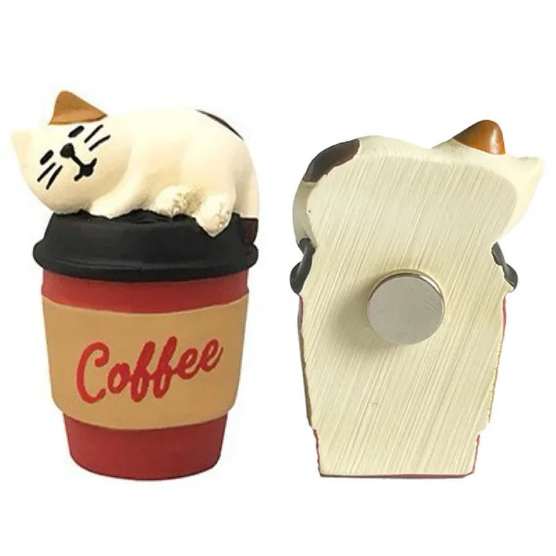 Resin Cute Cartoon Cat Fridge Magnetic Sticker Kawaii Zakka 3D Refrigerator Magnet Cute Magnets Home Decor New مغناطيس ثلاجة