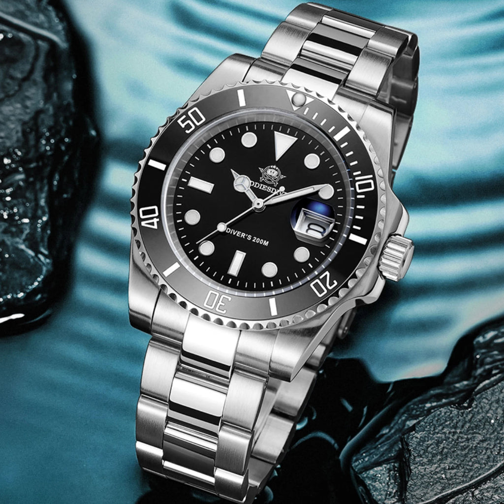 ADDIESDIVE Hot Selling Luxury Men's Diving Watch Steel BGW9