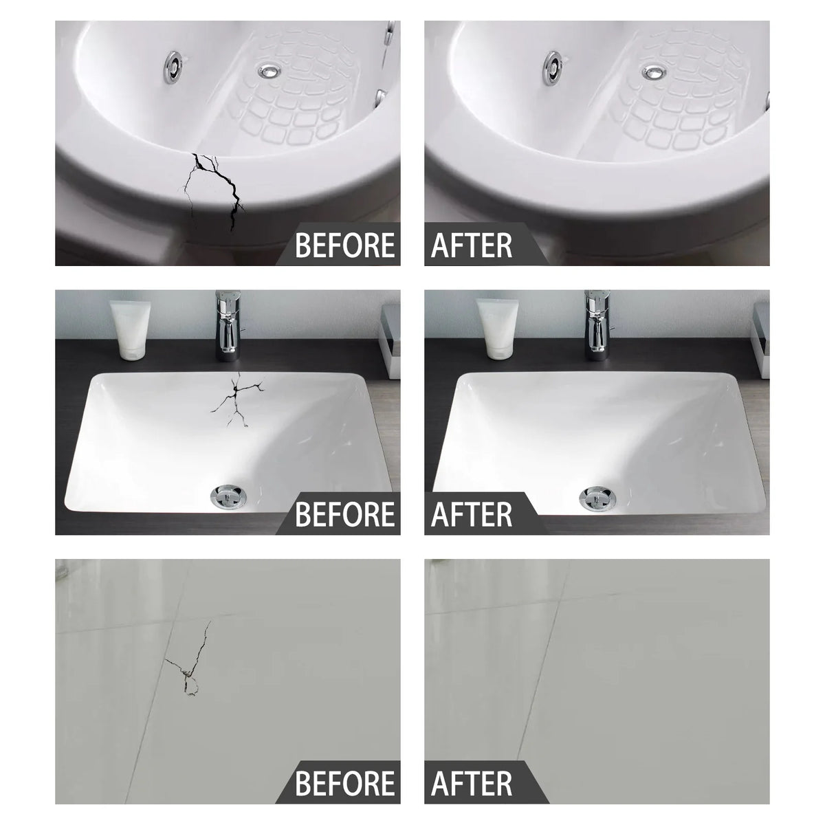 Ceramic Repair Paste Tub Tile Shower Repair Kit AB