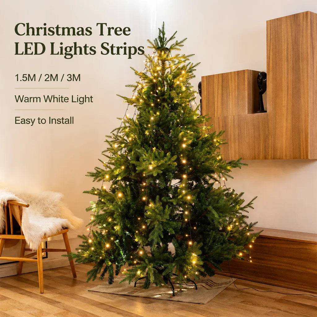 Creative Christmas Tree Led Lights Strips 1.5M/2M/3M New Year's
