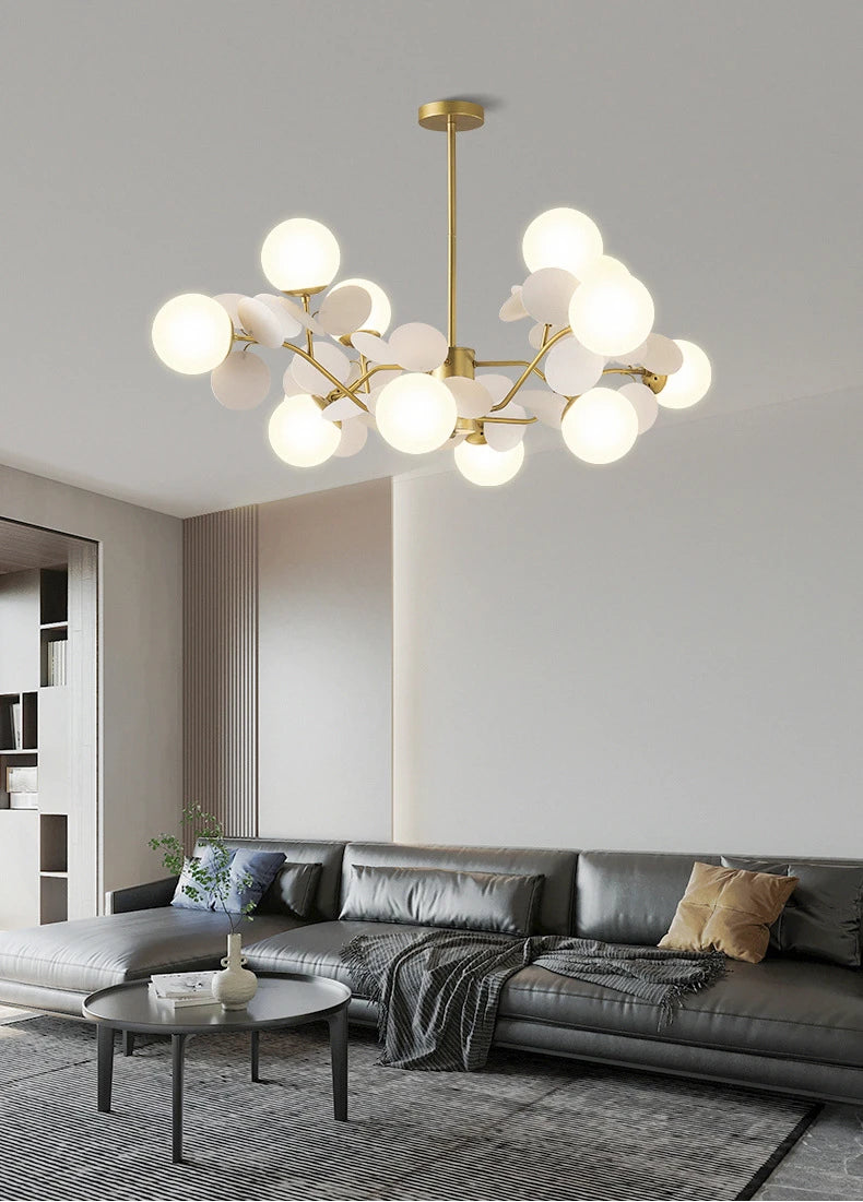 Modern Chandelier Grape Design Glass Pendant Light Indoor LED Nordic Light For Living Room Dining Hall Hotel Kitchen Island Lamp