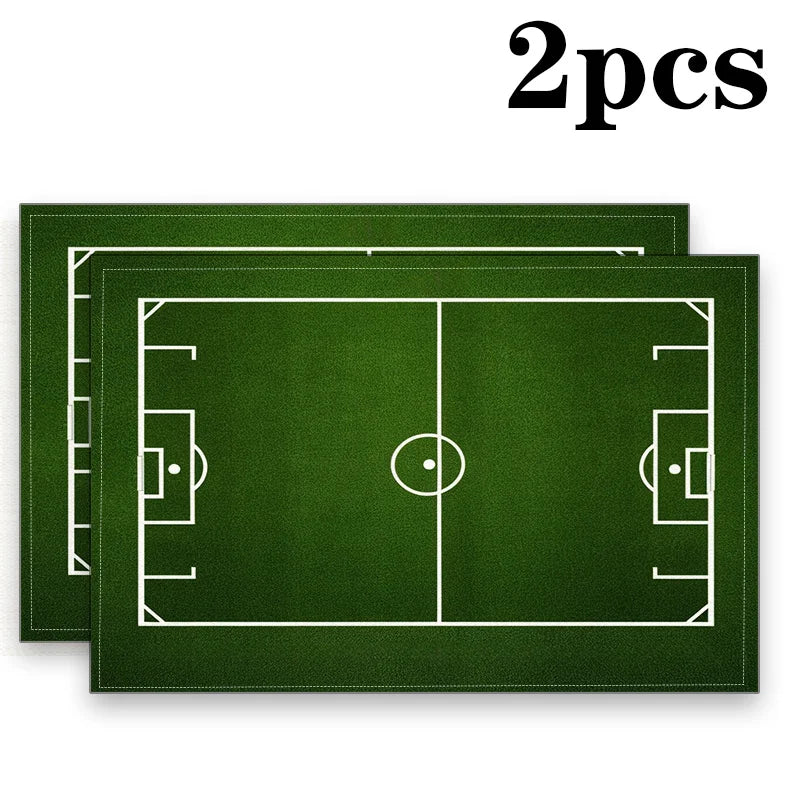 Football Field Print Table Mats, Set