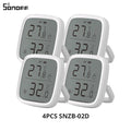 1-4PCS SONOFF SNZB-02D Zigbee LCD Digital Thermometer Smart Temperature