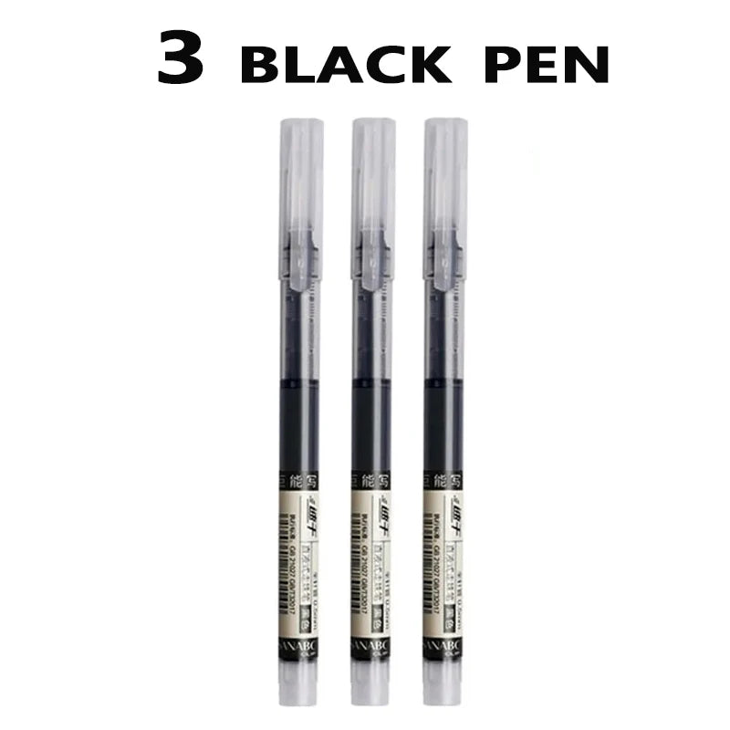 Quick-Dry Gel Pens, 0.5mm, Black & Blue, 5 Pack