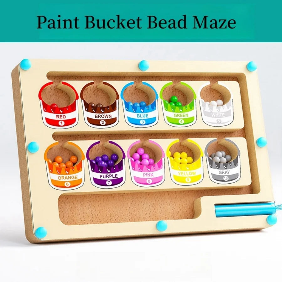 Magnetic Maze Toy With Magnetic Digital Beads For Puzzle