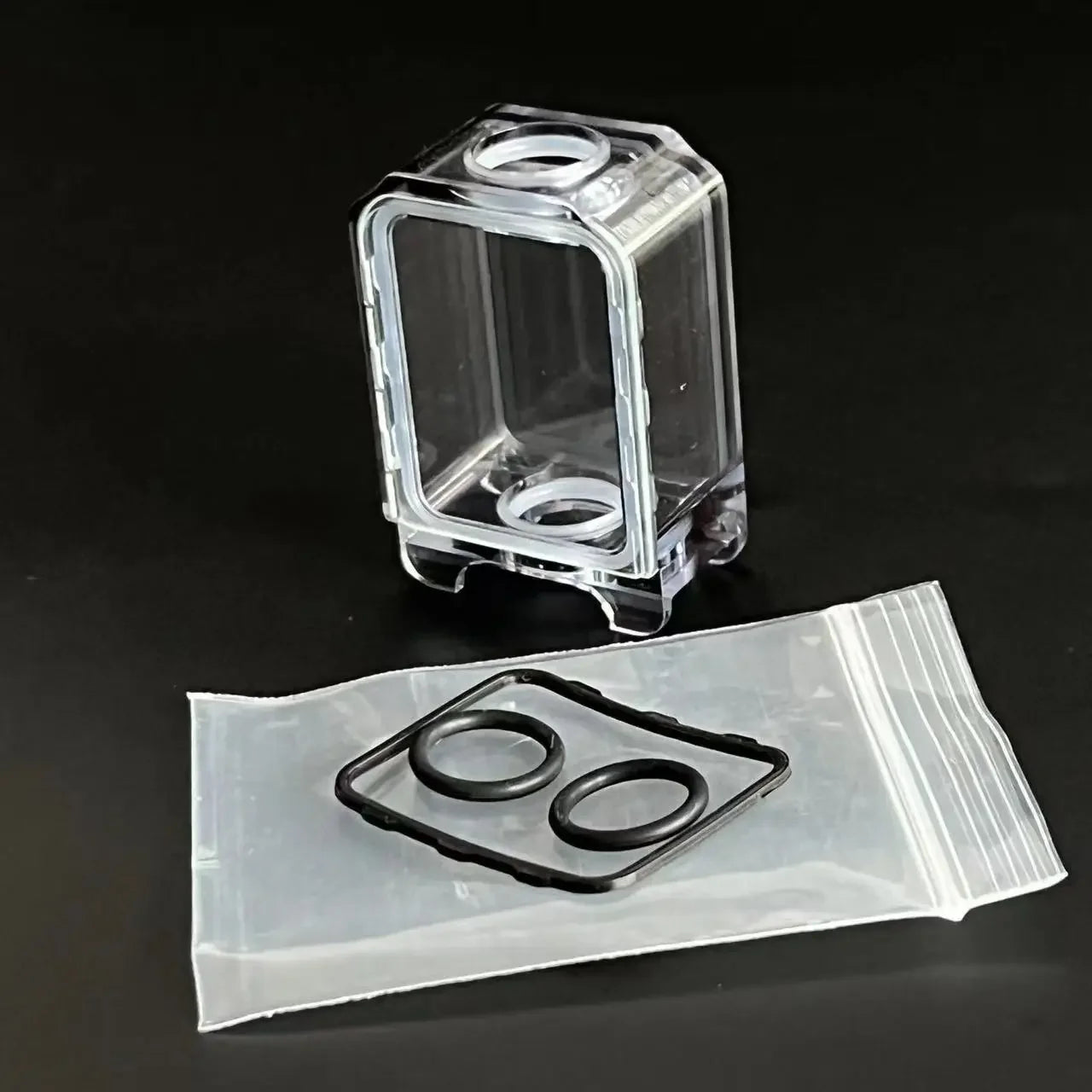 Colorful Aluminum/Acrylic 39mmx26mmx16.5mm Desk Organizer Box BORO with Glass Cover Billet Storage O Rings Holders Accessories