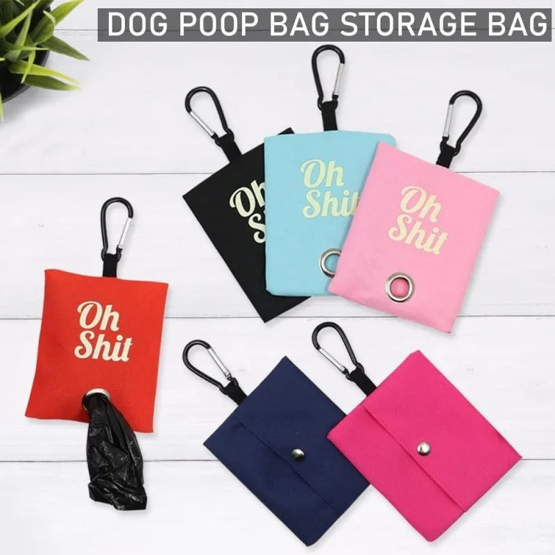 Fun Portable Pet Poop Storage Bag Metal Hanging Buckle Garbage Bag Poop Dispenser Pet Dog Poop Bag Pet Cat Cleaning Accessories