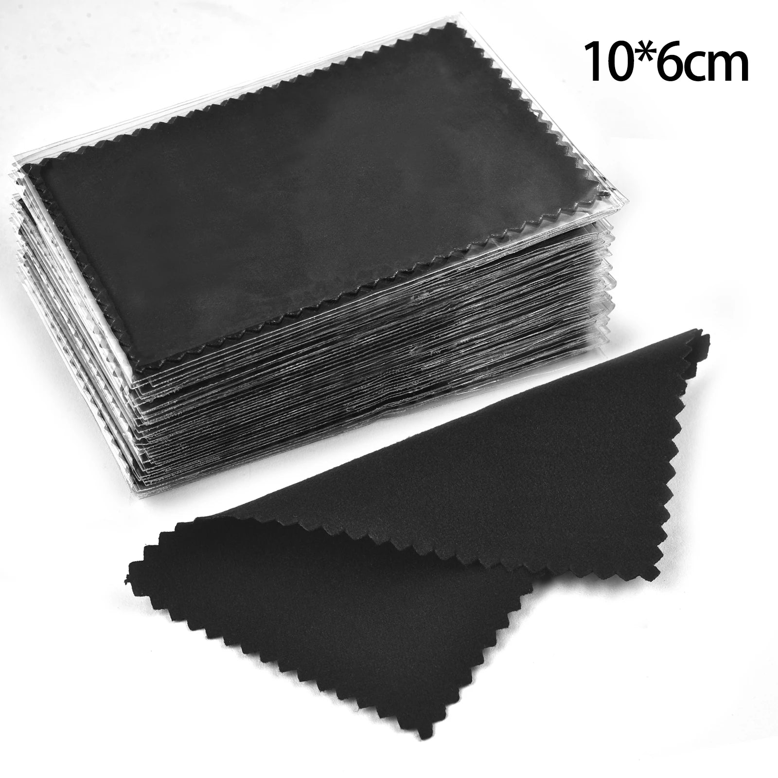 10*6.5cm/8*8cm 50pcs Silver Clean Polishing Cloth Soft Clean Wipe Wiping Cloth For Necklaces Rings Jewelry Clean Tool