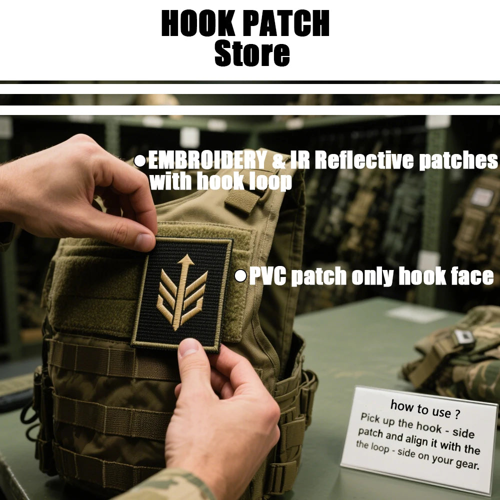 20kg Strength Lifting Barbell 500m A Llorar A Dar Por Patch PVC Emblem With Hook Fastening For Backpack Cap Vest Helmet Uniform