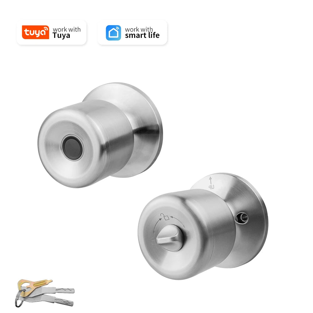 YFK Keyless Entry Smart Door Lock Knob Fingerprint App