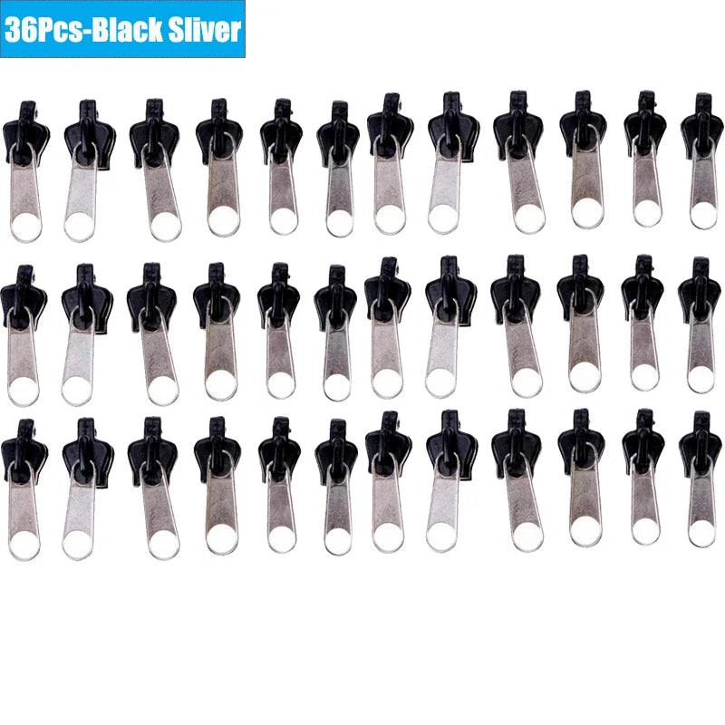 6/36pcs Fix Zip Puller Universal Instant Zippers Fix Zipper Repair Kit Replacement Zipper Pull Slider For DIY Sew Accessories