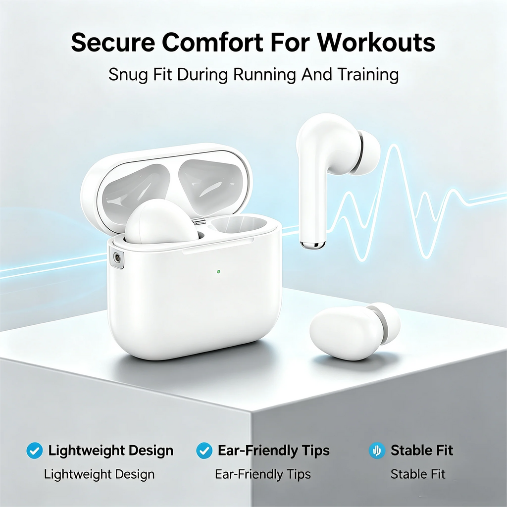 ZZLOVE Heart Rate Monitoring Wireless Headphones TWS Earbuds Noise