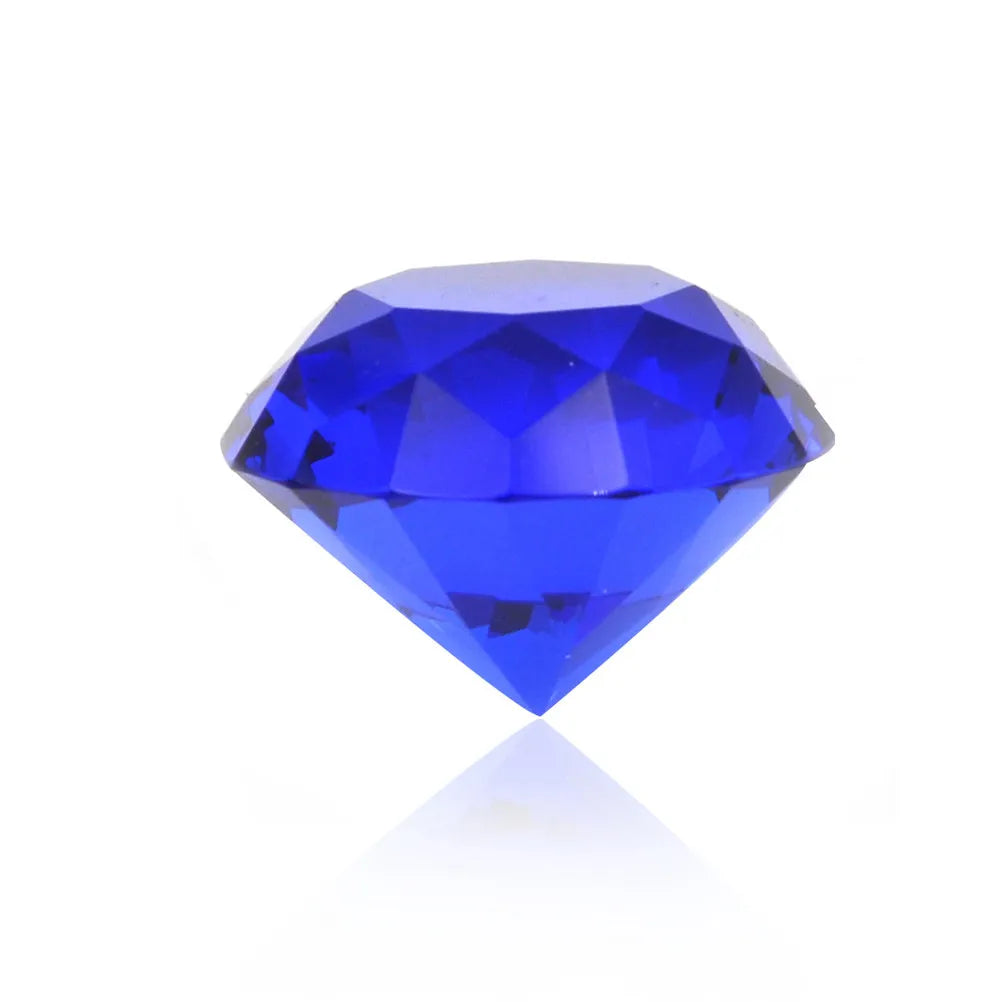 Glass Crystal Diamond Shape Paperweights Facet Jewel Wedding Decor Gift 30mm