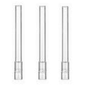 3pcs Air Solo Glass Stem Tube Replacement Accessories Stem for arizer Max 2, 110mm Long Straight