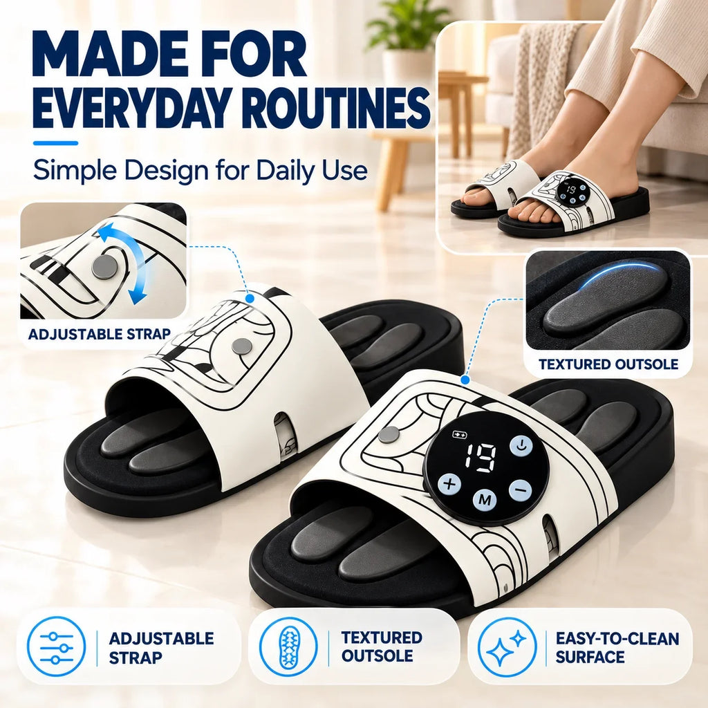 EMS Foot Massage Slippers 8 Modes 19 Levels Type-C