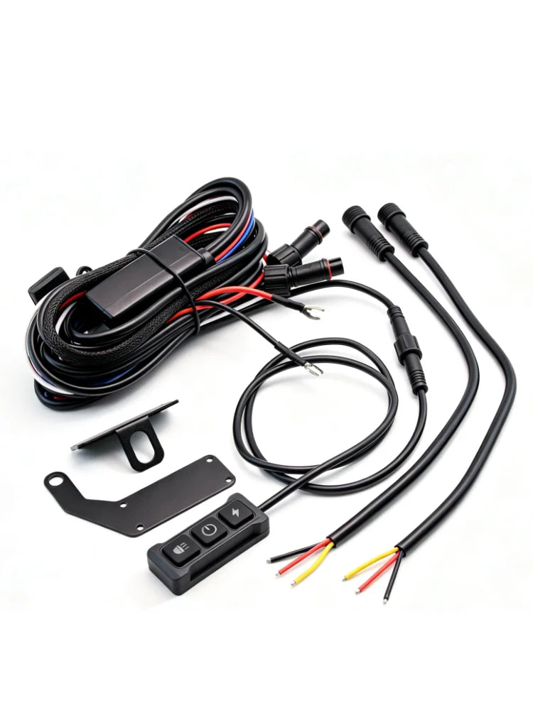 Motorcycle LED Wire-Controlled Switch Headlight Wire Harness Automobile Flash