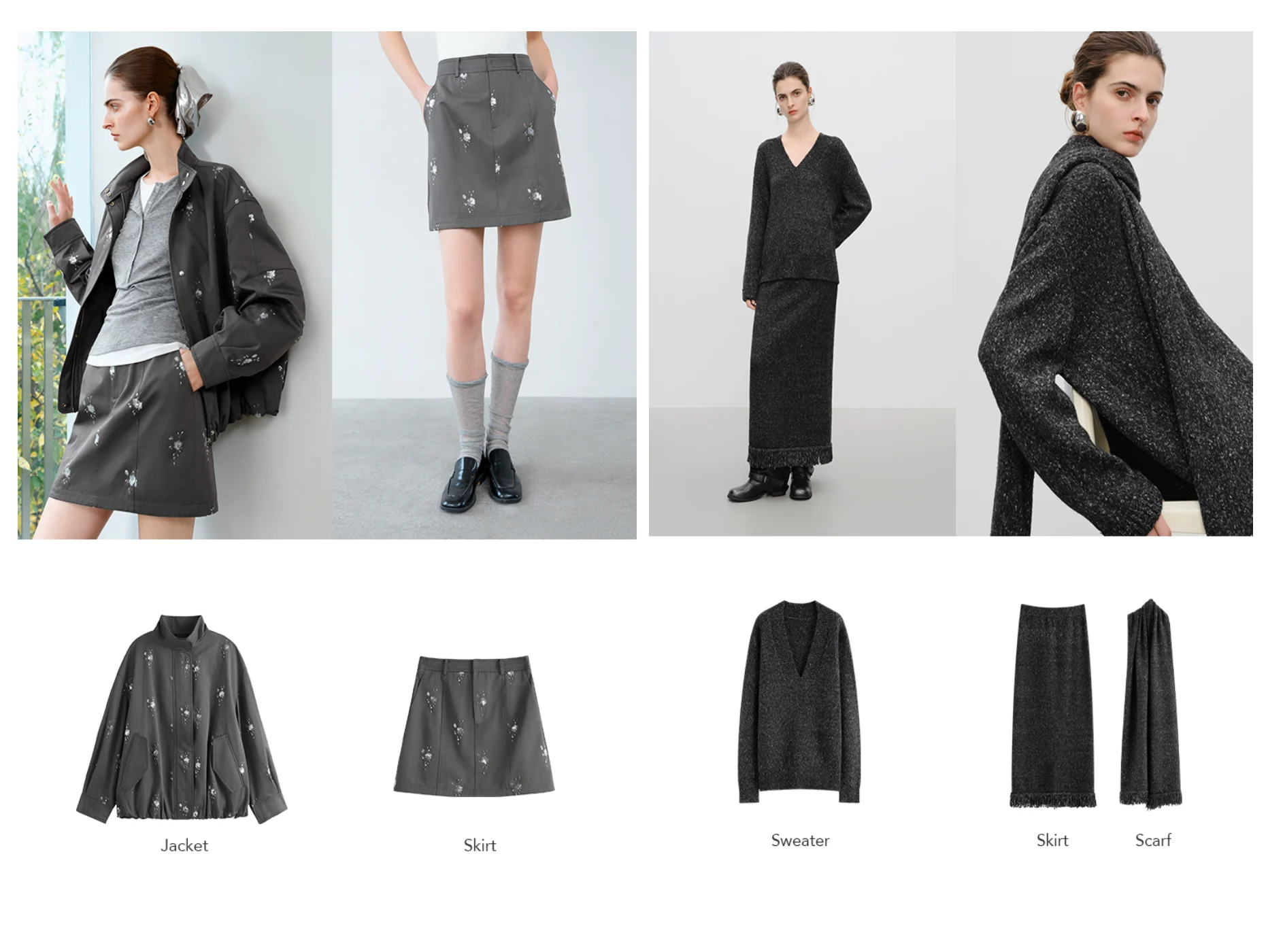 FSLE【Premium Series】temperament Striped V-neck Sweatshirt Suits Women's Winter 2025 New Style Shorts Sets Leisure