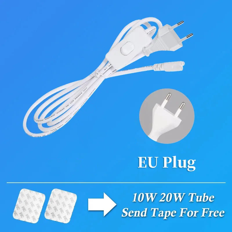 Led 220V Tube Light Room Strip With Cable Tube Lights Fixture For Home Bedroom Kitchen Cabinet Lighting Indoor Lamp
