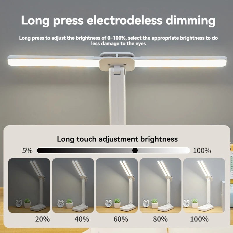 LED Desk Lamp USB Rechargeable Table Lamp 3 Levels