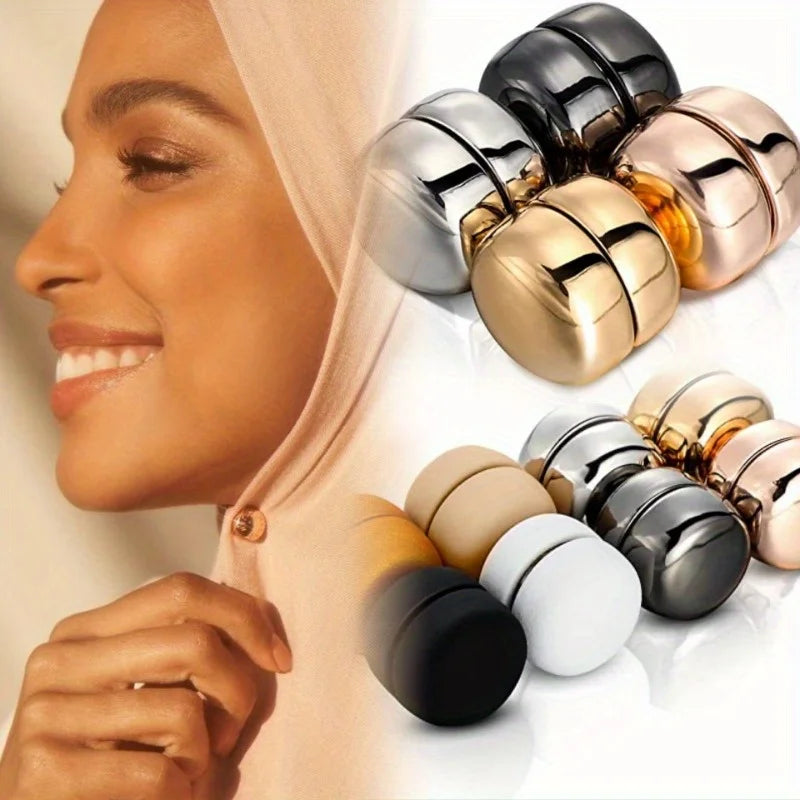 Brooch Headscarf Magnetic Pin Buttons For Clothing Buckle Hijab Brooch Strong Small Snaps Clothes Hat