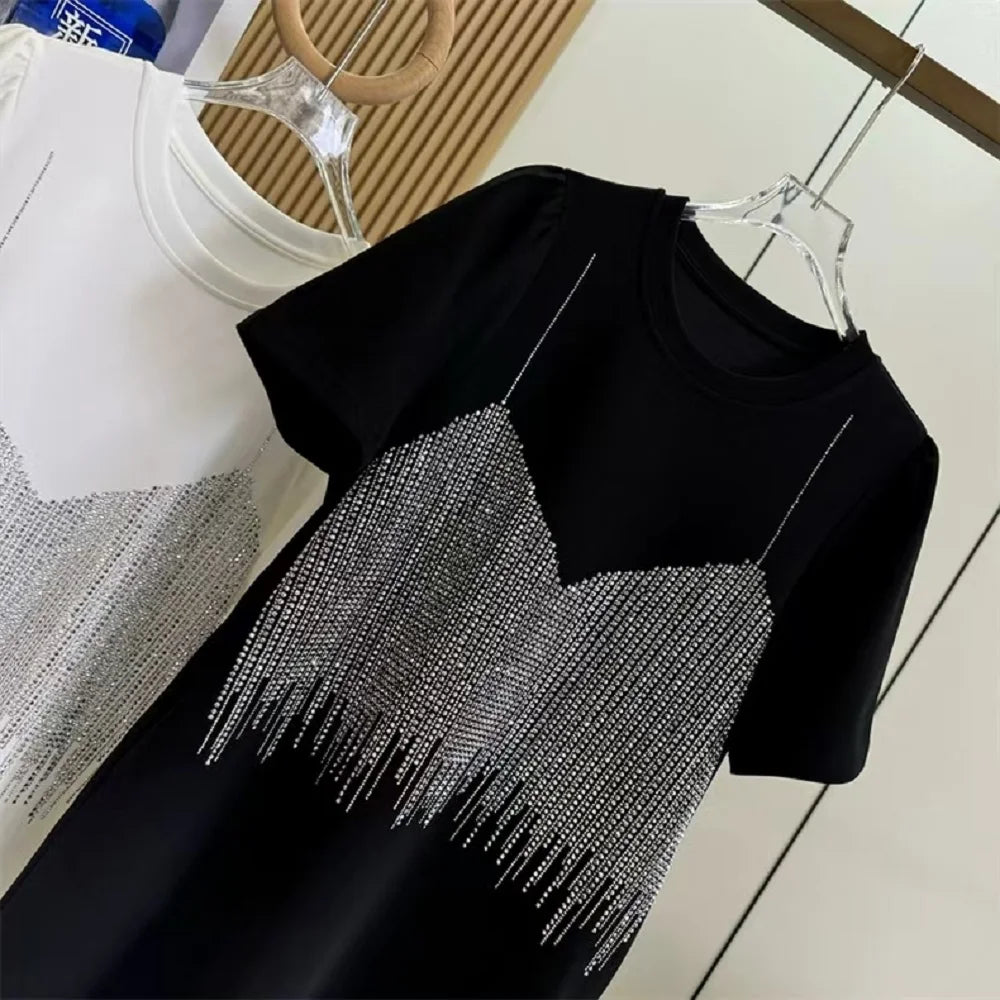 Black y2k Clothes 100% Cotton T-shirt Short Sleeve graphic t shirts Women's t-shirt korean popular clothes