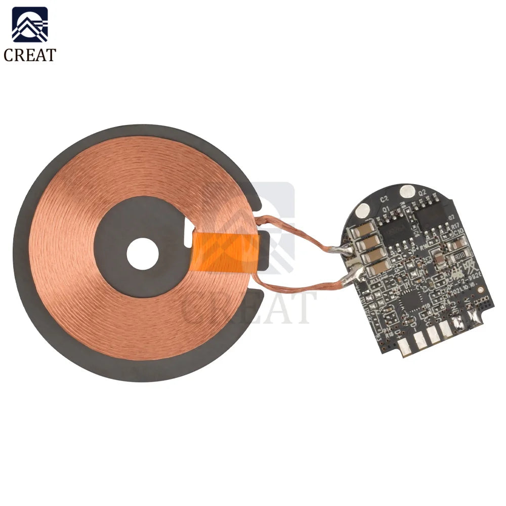 15W High Power Wireless Charger Module Transmitter PCBA Circuit Board with Coil Support PD Fast Charging