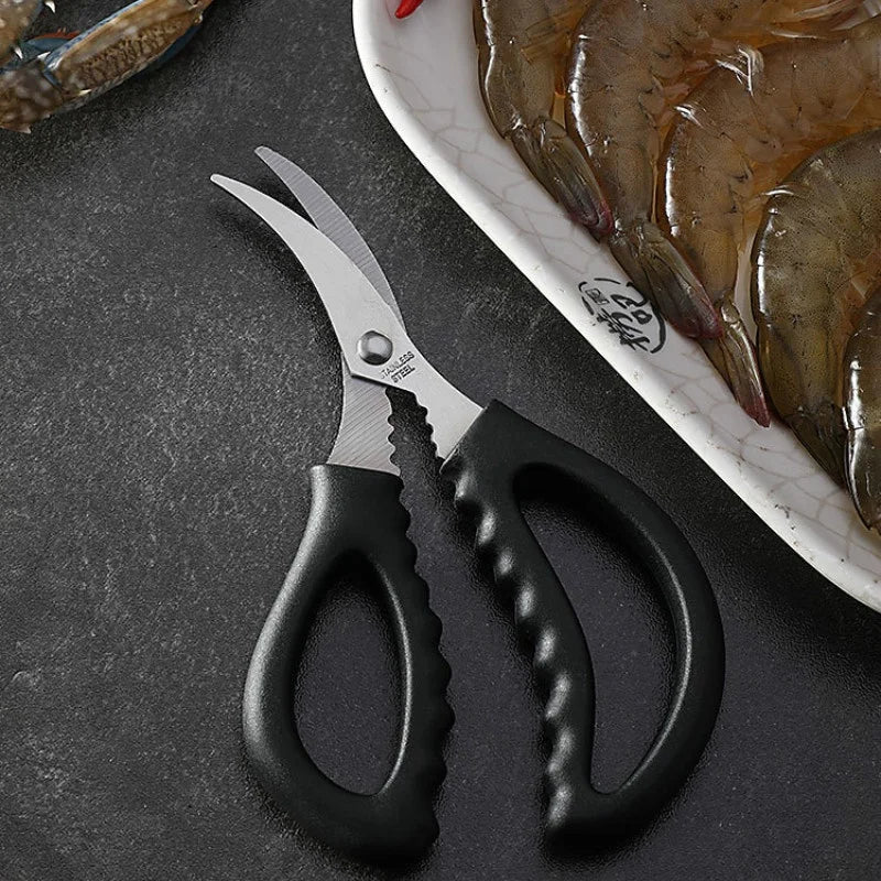 Kitchen Scissors Shrimp Peeler Seafood Elbow Food Lobster Cut Crab Line Seafood Tools