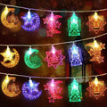 1.5M 10LED Gold EID Mubarak String Lights Moon Star Castle Pendant Light Ramadan Home Decoration 2026 Islam Muslim Party Decor
