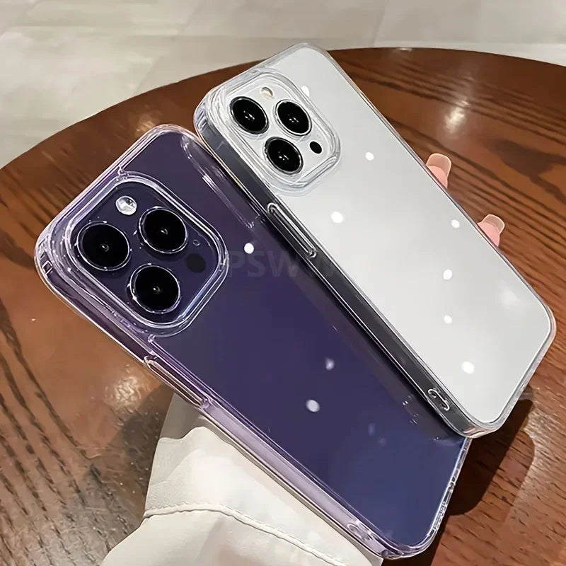 Luxury Sturdy Transparent Phone Case for IPhone18 17 16 15 14 13