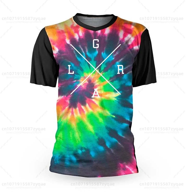 Men's Loose Rider Short Sleeve Jersey BMX MTB Mountain Bike Shirt Cross Country DH Motorcycle Sweatshirt Motochross Jersey