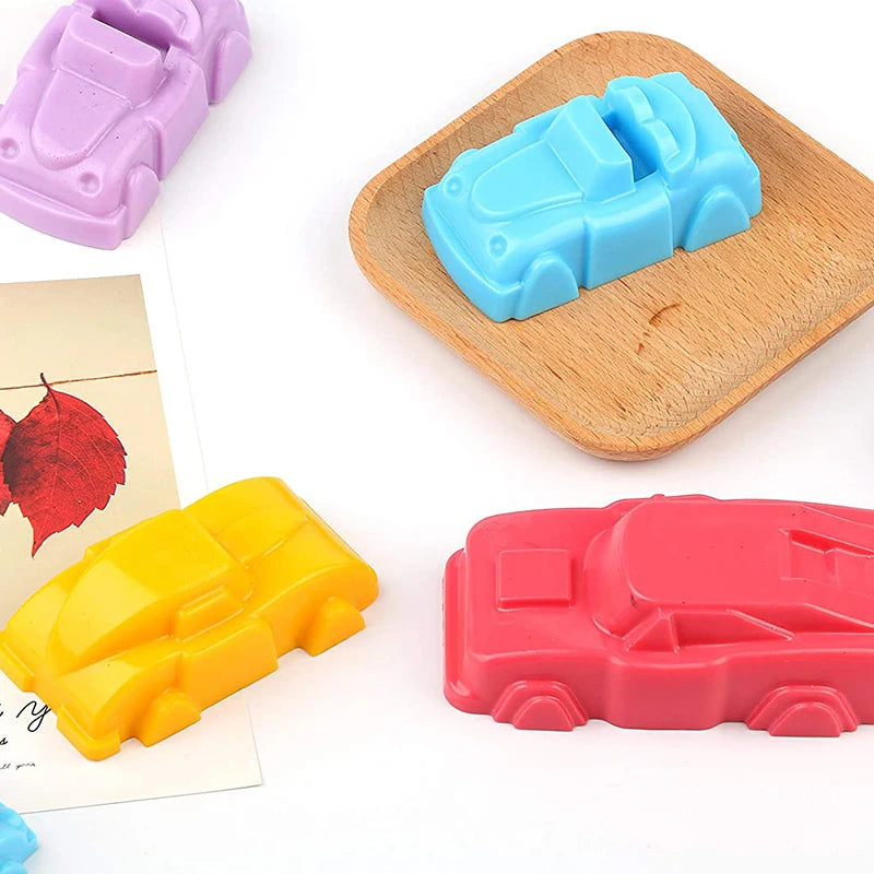 Car Silicone Mold For Baking 3D Auto Soap Candle Mould Ice Cube Tray Kids Birthday Party Cake Decorating Tools Cupcake Topper