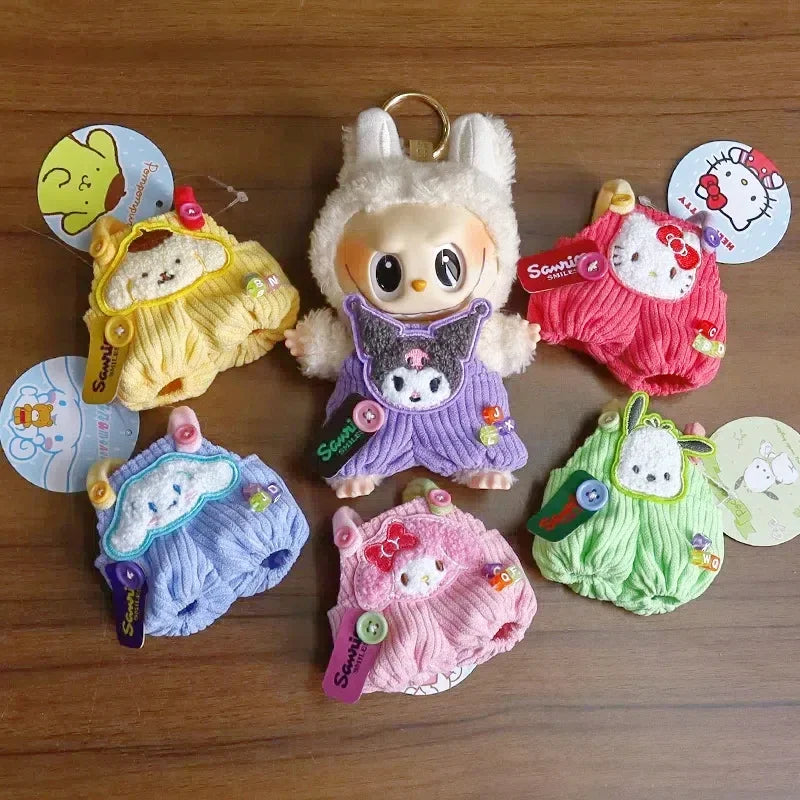 Hot Sanrio For Labubu Series Clothing V1 V2 V3 Toys Cartoon Cute Kuromi Melody Pendant Clothing Doll Fashion Accessories Gift