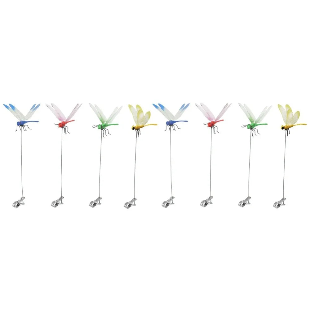 20-3pcs Simulation Dragonfly Clip Bug Deterrent Realistic Dragonfly Hat Clip Bug Repellent Dragonfly Home Garden Decor