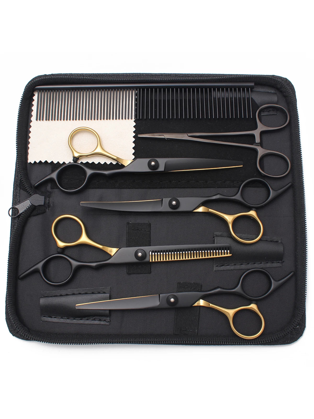 Dog Grooming Scissors 6" JP Stainless Pet Hairdressing Scissors Cutting Scissors Thinning Shears Comb Curved Scissors Z3001