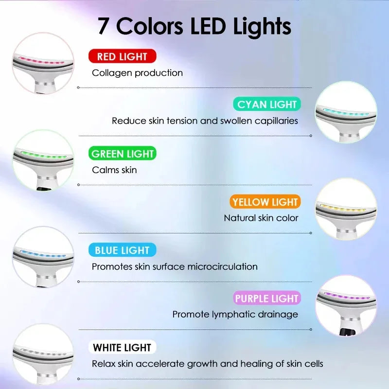 Home Use LED Face Neck Massager 7 Colors Light Therapy 7 Modes 3