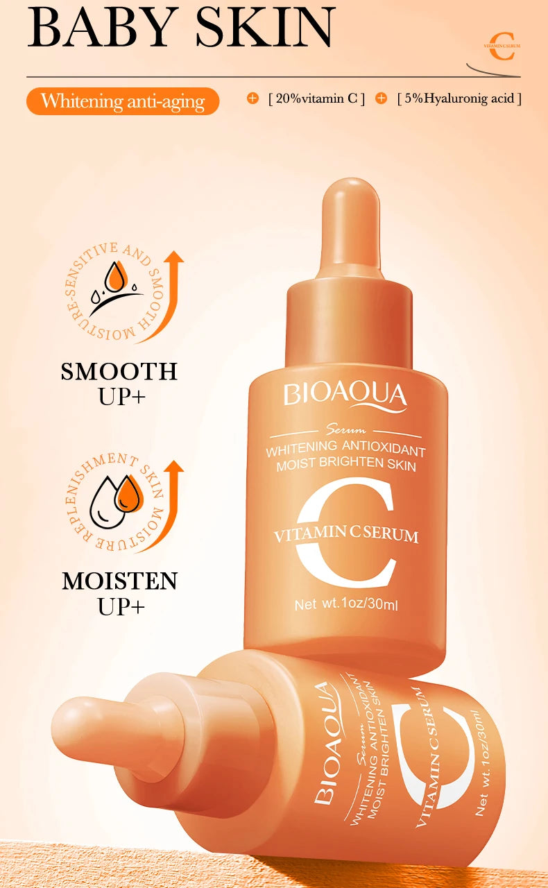 BIOAQUA Retinol Vitamin C Hyaluronic Acid Serum for Face Moisturizing Whitening Anti Wrinkles Facial Essence Face Skin Care