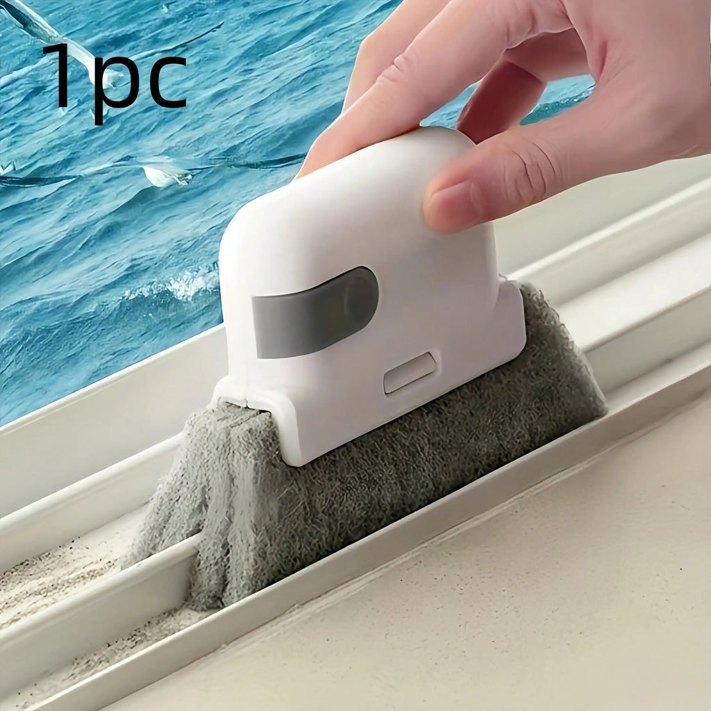 2-In-1 Detachable Window Track Cleaning Brush, Multifunctional Gap Cleaner For Door Slides, Window Sills, Kitchen Countertops And Frame Crevices, Easy To Use, Reusable, Perfect For Home Deep Cleaning
