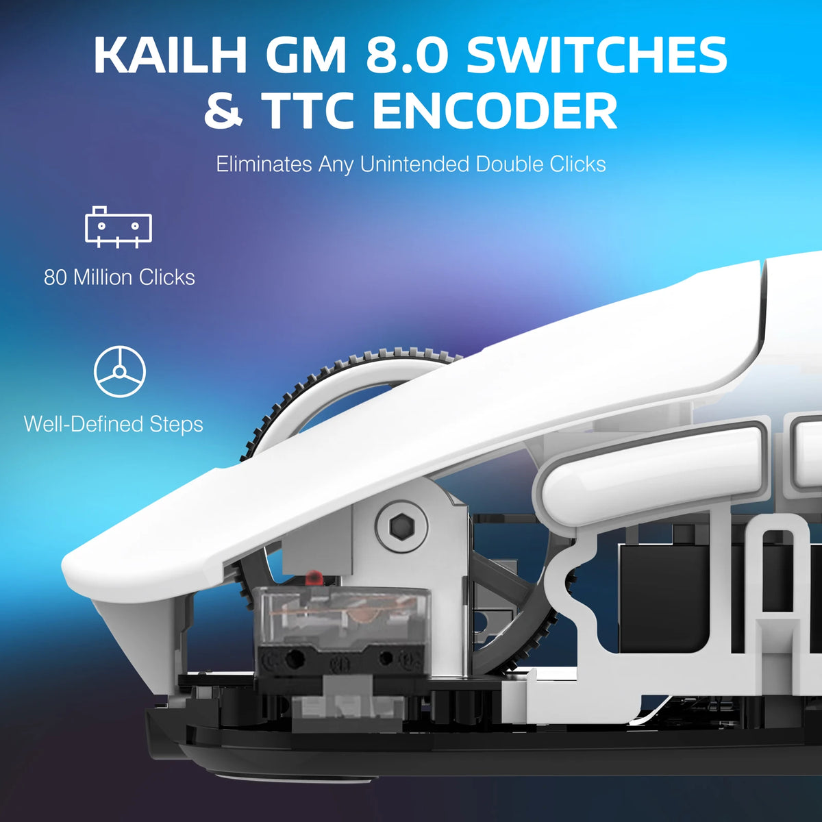 Wireless Ergonomic Gaming Mouse, 26K DPI Sensor