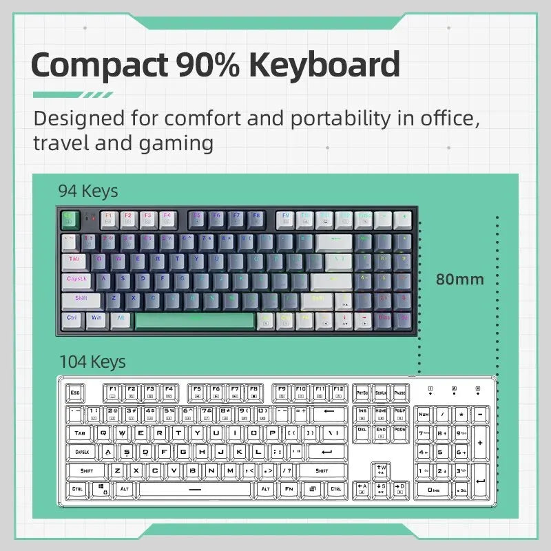 Machenike K500 Mechanical Keyboard Wired Gaming Keyboard K500-B94