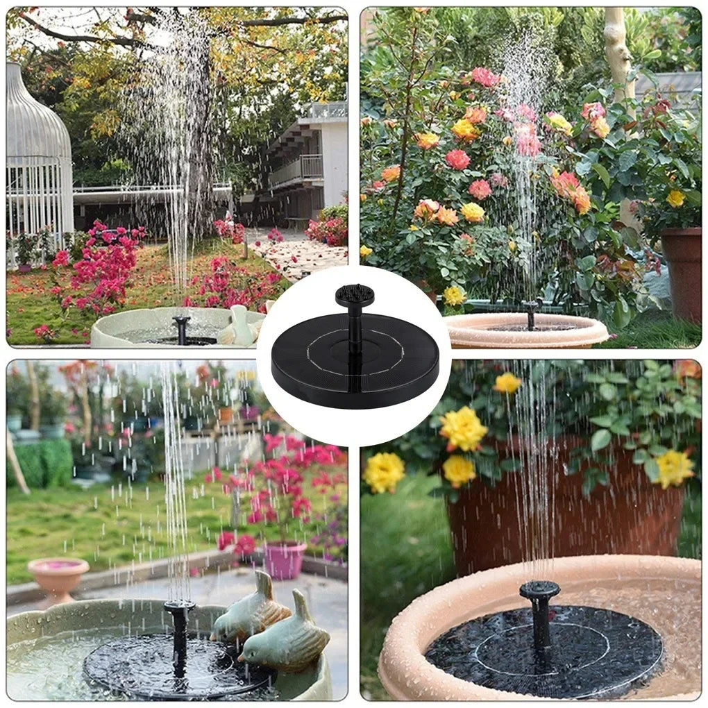 Waterfall Fountain Mini Solar Water Fountain Pool Pond Garden Decoration Outdoor Bird Bath Solar Powered Fountain Floating Water