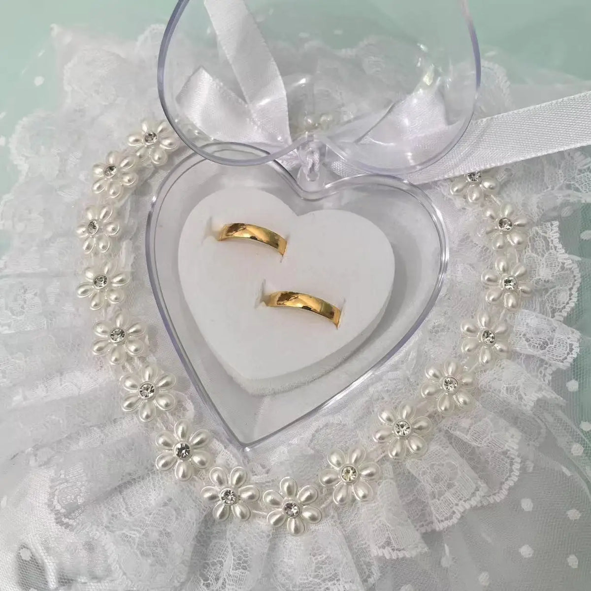 Wedding Ring Pillow - Elegant Ring Bearer Cushion