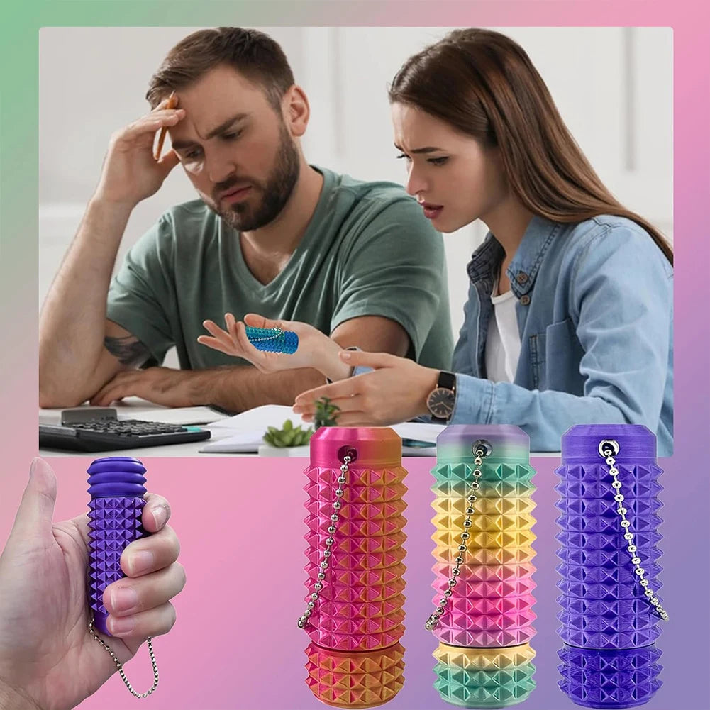 New Little Ouchies Fidget Pocket Mini Fidget Spiky Grippie Stim Keychain Venting Key Pendant For Anxiety Relief Positive Gifts