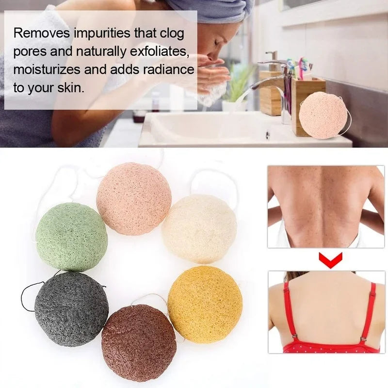 1PCS Natural Konjac Sponge - Gentle Exfoliating & Cleansing Face Wash Tool for Sensitive Skin Care