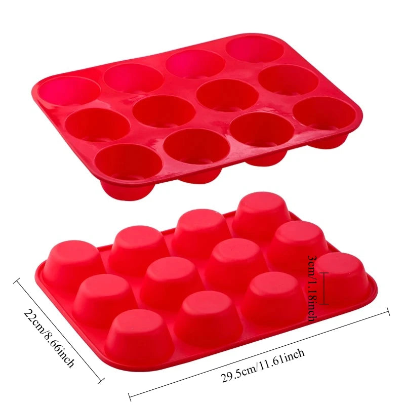 Silicone Mold Holes Mini Muffin DIY Cupcake Cookies Fondant Baking Pan Non-Stick Pudding Steamed Cake Mold Baking Tool
