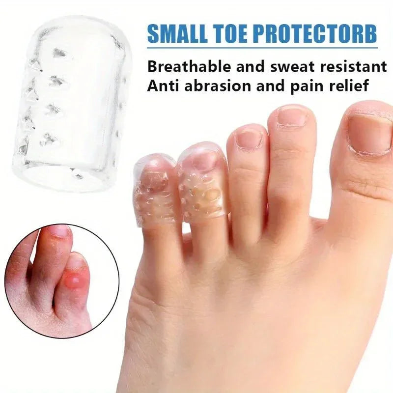 Toe Covers Silicone Toe Caps Anti-Friction Breathable Toe Protector Prevents Blisters Toe Caps Cover Protectors Foot Care