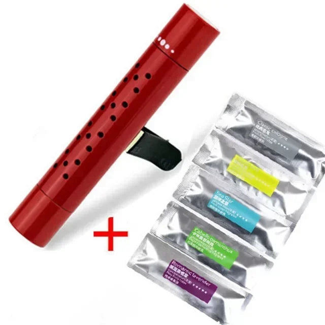 Car Fragrance Custom Vent Clip Cylindrical Essential Oil Car Diffuser Vent Clip with 1/10 Refill Sticks for Auto Office Kitchen