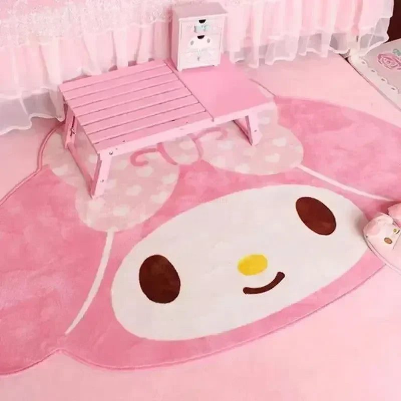 Cute My Melody Carpet Kawaii Home Soft Fur Rugs Girls Bedroom Living Room Floor Mat Doormat Decoration Cartoon Gift For Woman