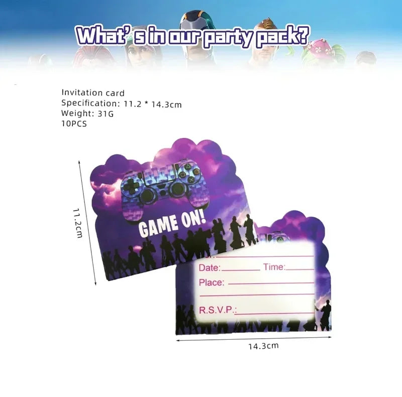 Fortnite Balloons Shooting Game Ballons Boy Girl Happy Birthday Banner Party Decoration Alpaca Llama Tableware Cake Topper Toy