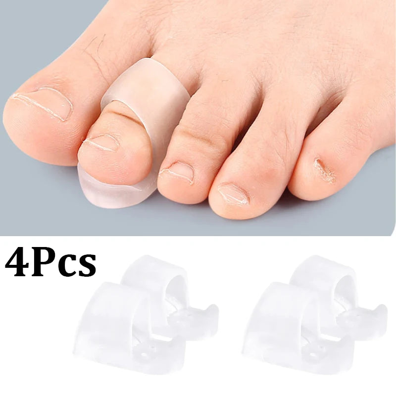 2/4PCS Hammer Toe Corrector Hammertoe Straightener for Curled Crooked Bent Claw and Overlapping Toes Bunion Pads Foot Care Tools