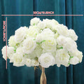 White Wedding Backdrop Decor Rose Floor Flower Runner Event Table Centerpieces Ball Pink Floral Strip Arrangement Party Props